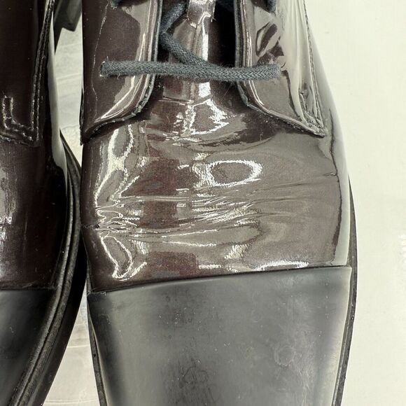 Paul Green Emmy Oxfords US 6 UK 3.5 Black Patent Leather Cap Toe Lace Up Shoes - Picture 3 of 16